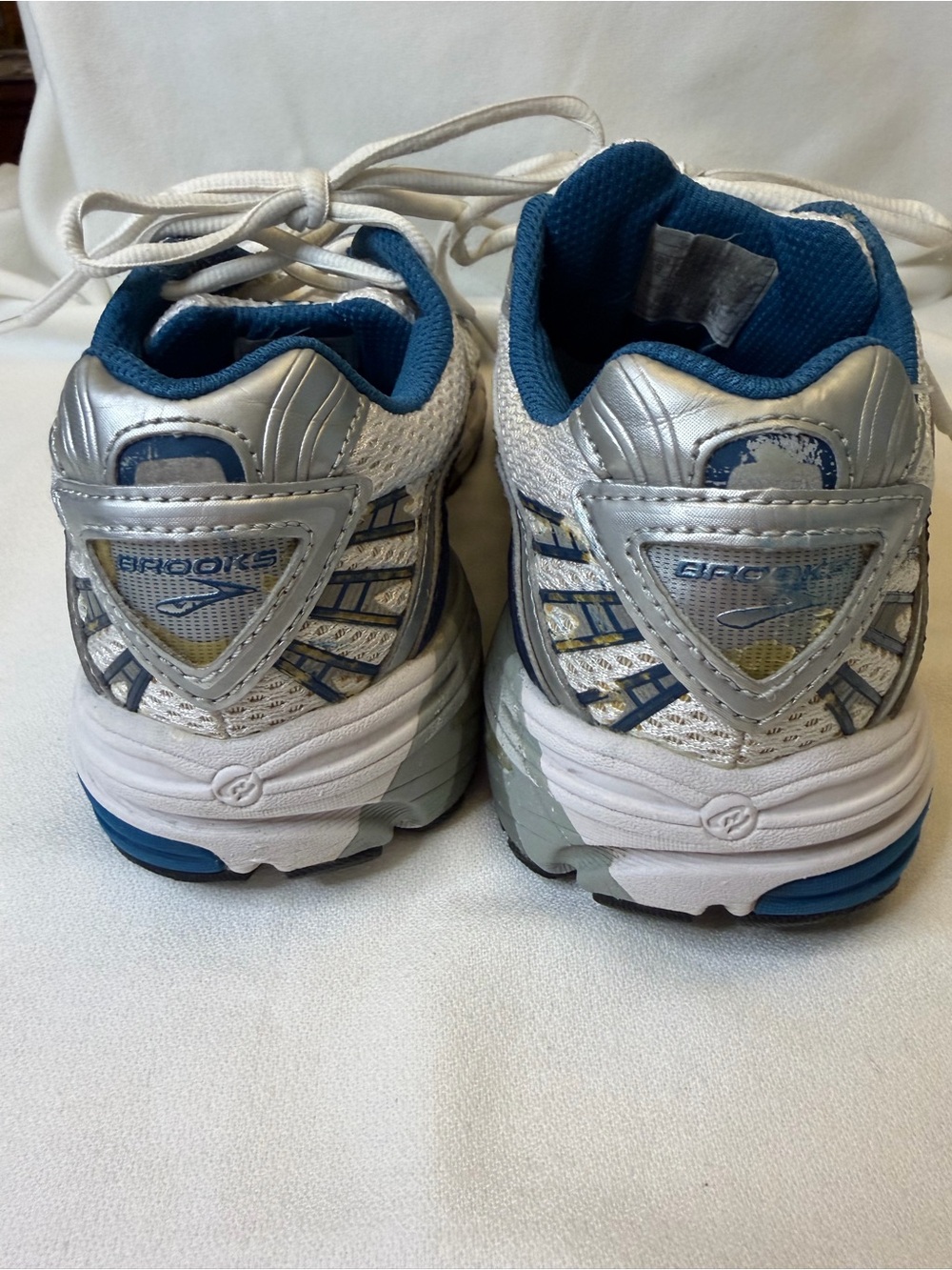 Brooks Adrenaline GTS Vintage Y2K Silver Blue Mesh Running Shoes Women's 9 - Picture 2 of 11